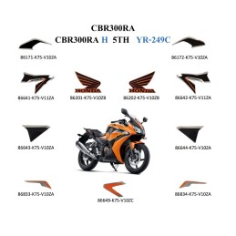 Kit Autocollant Orange Candy Energy Honda CBR300R