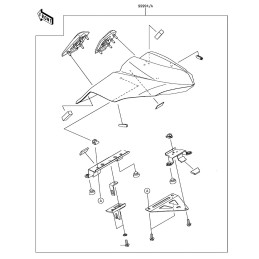Couvre Selle Passager Kawasaki NINJA 650 2017 2018 2019