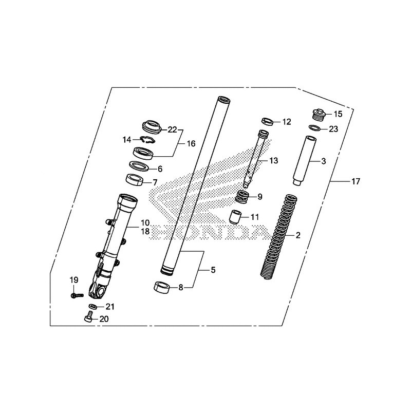 Fourche Avant Gauche Honda CB650F 2017 2018 51500 MJE DF1 fourche-avant-gauche-honda-cb650f-2017-2018-51500-mje-df1