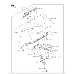 Accessoire Couvre Selle Passager Kawasaki Z900