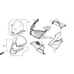 Front Left Side Pane Honda PCX 125/150 v1 v2