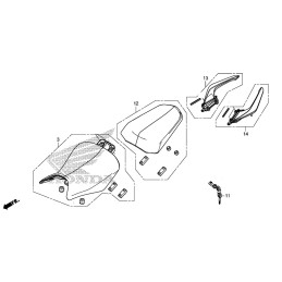 Seat and rear grip Honda CBR 500R