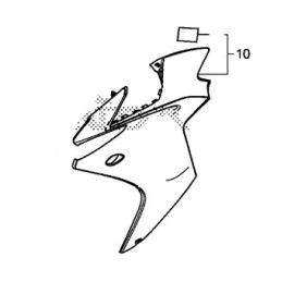 Carénage Flanc Avant gauche Honda CBR 500R