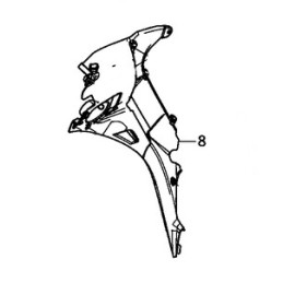 Carénage intérieur Flanc droit Honda CBR 500R