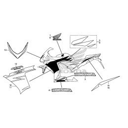 Autocollant Sticker Carénage Feux Avant Honda CBR 500R