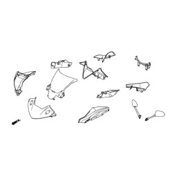 Carénage Compteur Gauche Honda CBR250R