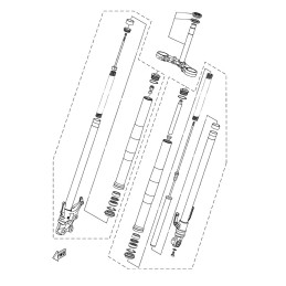 Fourche Avant Gauche Yamaha YZF R3 2019 2020 2021