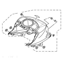 Cover Tank Center Yamaha YZF R3 2019 2020 2021