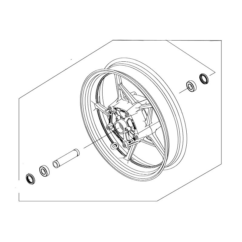 Front Wheel Kawasaki NINJA 650 410730702QT