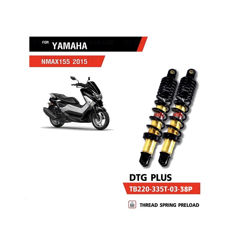 Shocks Absorber YSS DTG PLUS BLACK YAMAHA NMAX