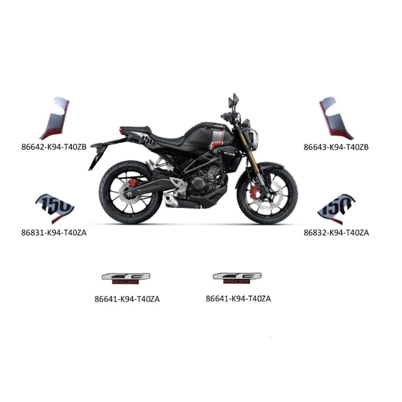 Set Marks Honda CB150R 2019 MAT BLACK