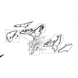 Couvre Coté Avant Droit Honda CB500X 2019 2020 2021