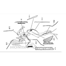 Kit Autocollants Honda CBR650R Noir 2019