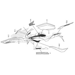 Stripes Left Fuel Tank Honda CBR 500R 2018