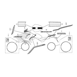 Autocollant Logo Gauche Reservoir Honda CB500F 2016 2017 2018