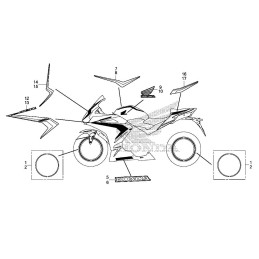 Mark Front Cowling Left Honda CBR500R 86642-MKP-J00