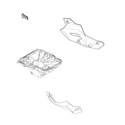 Carénage Inférieur Droit Kawasaki Z900 2020 2021