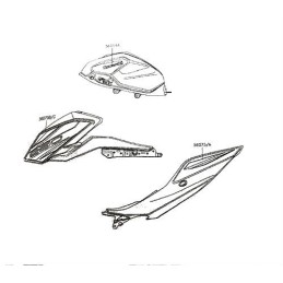 Pattern Shroud Outer Right Kawasaki Z250