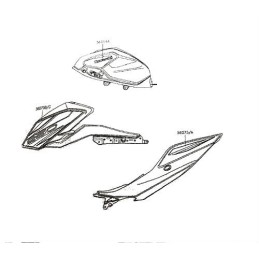 Autocollant Carénage Arrière Gauche Kawasaki Z250
