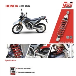 Rear Shock Absorber YSS MZ456 Honda CRF250L / CRF250M