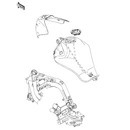 Fuel Tank parts Kawasaki Er6n 650