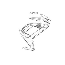 Autocollant Carénage Avant Droit Kawasaki NINJA 650 2020 Noir