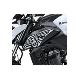 Autocollant Motif Ecope Gauche Kawasaki Z650 Blanc 2019