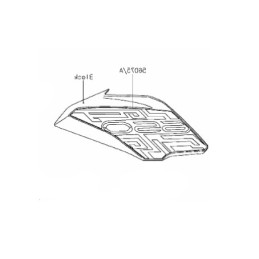 Pattern Shroud Right Kawasaki Z650 White 2019