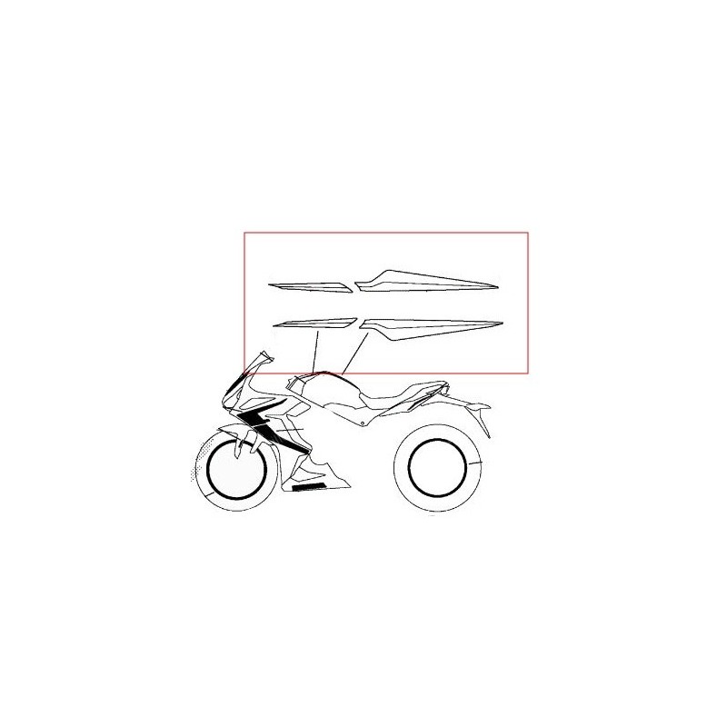 Kit Autocollants Bandes Reservoir Honda CBR650R 2019 2020