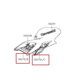 Kit Stickers Motifs Carénage Reservoir Gauche Kawasaki Z900 2020 2021