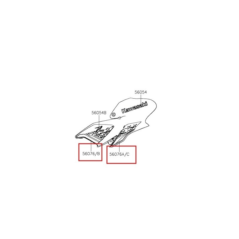 Kit Stickers Motifs Carénage Reservoir Gauche Kawasaki Z900 2020 2021
