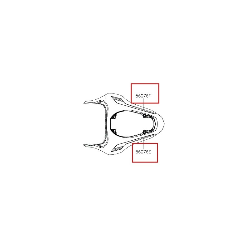 Kit Stickers Carénage Arrière Kawasaki Z900 2020 2021