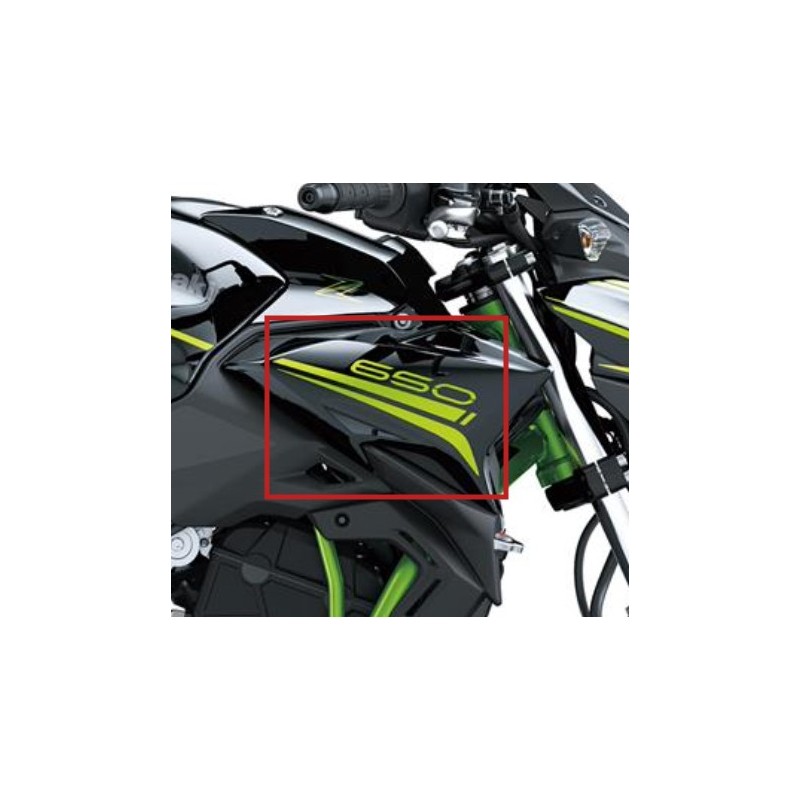 Set Patterns Shroud Outer Right Kawasaki Z650 Black 2020