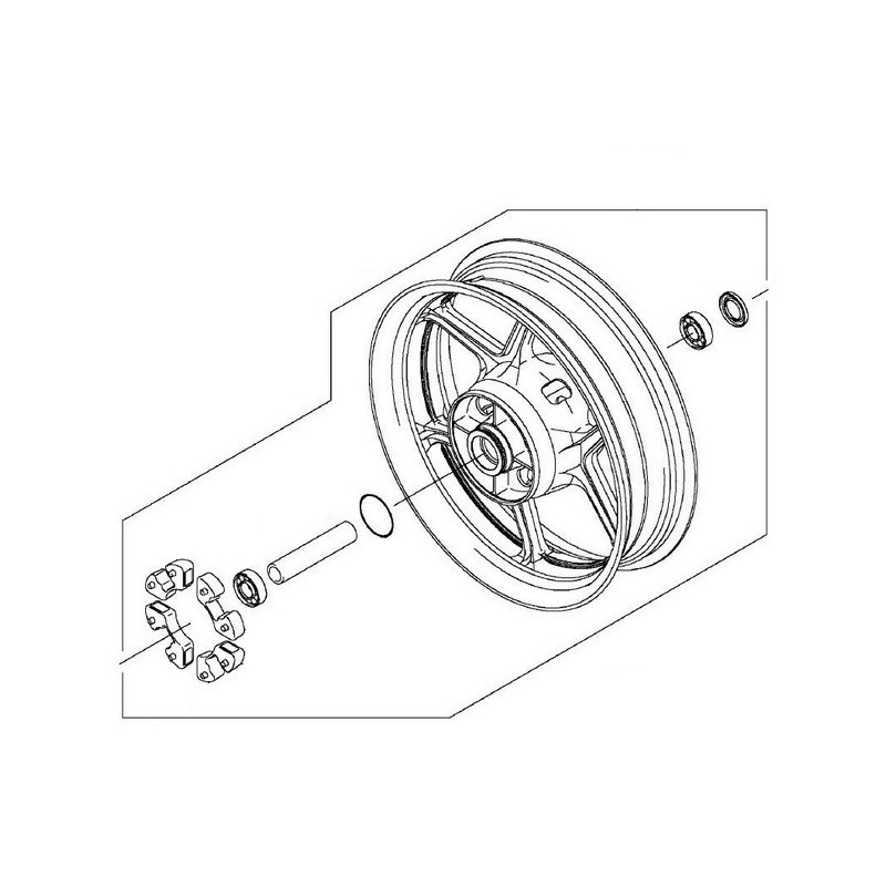 Rear Wheel Kawasaki Versys 650 410730658QT