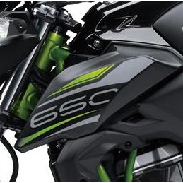 Autocollant Motif Ecope Gauche Kawasaki Z650 Noir 2019