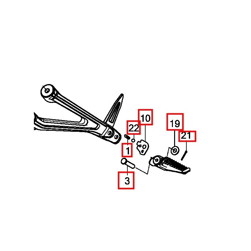 Set Fixing Arm Pillion Step Honda CBR650R