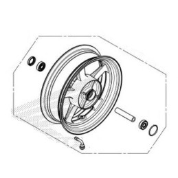 Rear Wheel Gold Honda MSX GROM 125 2021