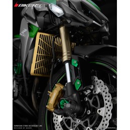 Grille Protection Radiateur Titane 1.2mm Stainless Bikers Kawasaki NINJA 1000 SX
