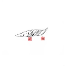 Set Marks Front Panel Left Blue 2014 Yamaha YZF R15