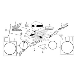 Front Stripe Cover Right Side Honda CB650F 2017 2018