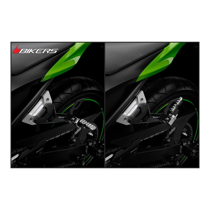 Rear Footrest Set Bikers Kawasaki Ninja 300 Rear Footrest Set Bikers Kawasaki Ninja 300