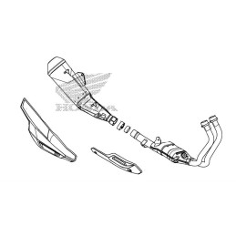 Couvre Tuyau Échappement Honda CB500X 2019 2020 2021