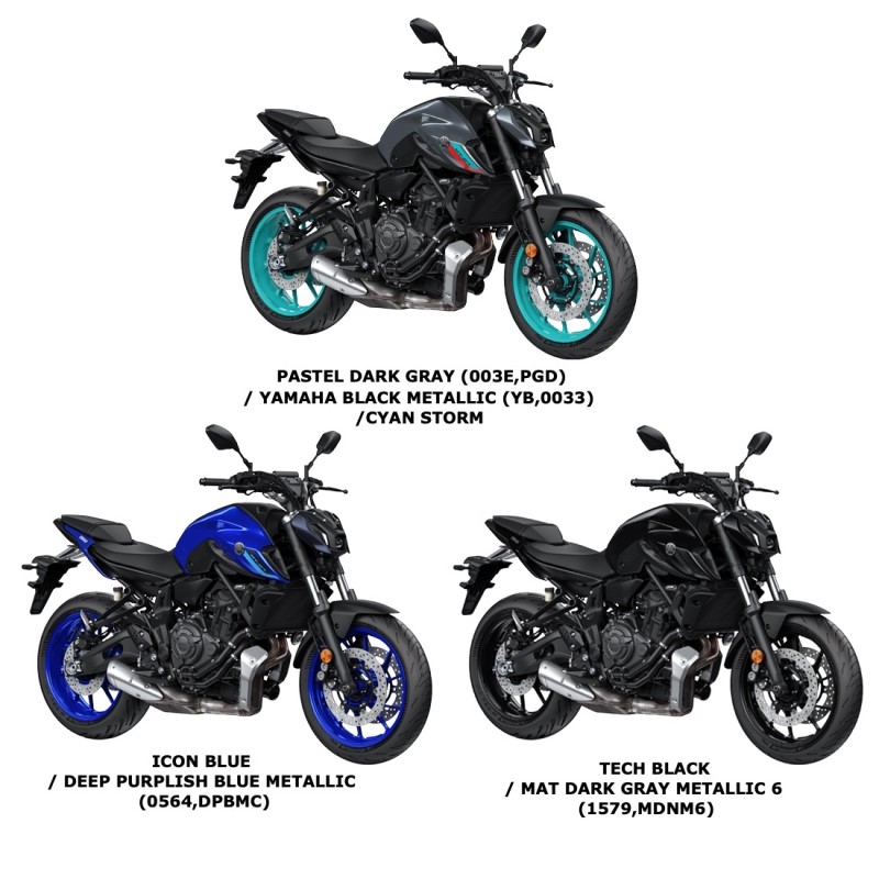 Autocollant Reservoir Gauche Yamaha MT07 2021 2022 2023 BAT217F130