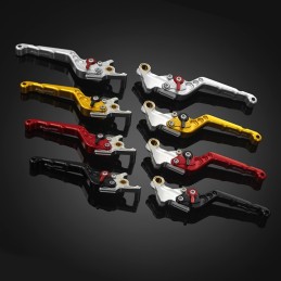 Leviers D'Embrayage Et De Frein Réglables Pour Honda Grom F25 / H250 2014-2019 - Aluminium CNC Anodisé, Noir/Gris/Or/Rouge