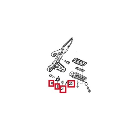 Set Fixing Arm Driver Step Left Honda CB500X 2022 2023