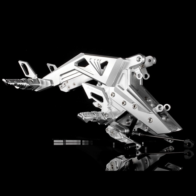 Puig 6351N Jeu Adaptateurs Repose-Pieds Passager Noir - Compatible Kawasaki ER-6F, ER-6N, Ninja 400 Et Plus