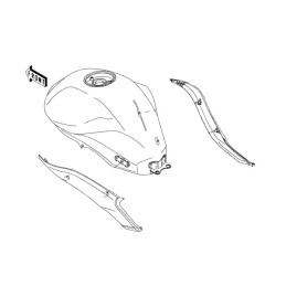 Fuel Tank parts Kawasaki Er6n 650 2009/10/11