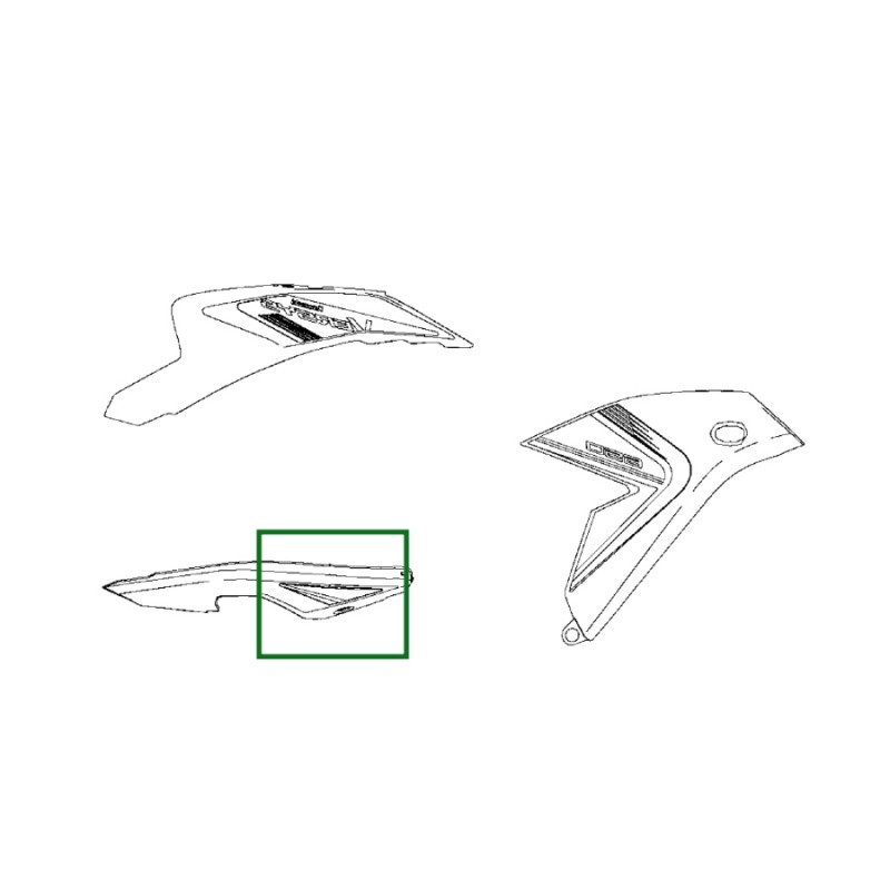 Pattern Cover Tail Right Kawasaki Versys 650 GRAY 2025 56077-2160