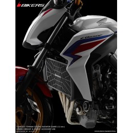 Grille Protection Radiateur Titane 1.2mm Stainless Bikers Honda CB650F