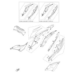 Carénage Arrière Gauche Yamaha YZF R3 / R25